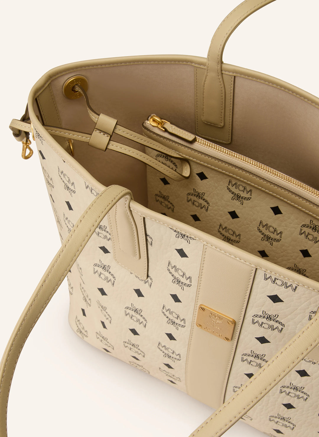 MCM Liz Shopper Medium Beige