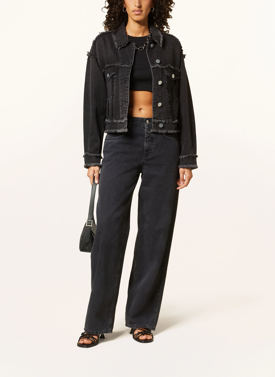 MCM Aren Shoulder Bag Black