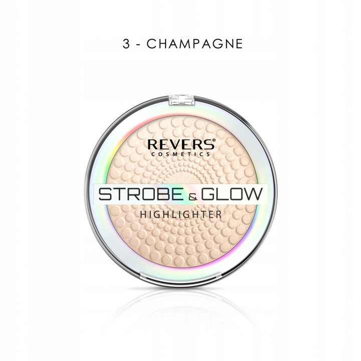 Revers Cosmetics Strobe & Glow Highlighter Powder 03 Champagne