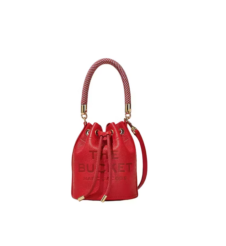 Marc Jacobs The Mini Leather Bucket Bag True Red