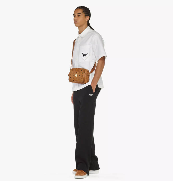 MCM Aren Umhängetasche in Cognac Groß