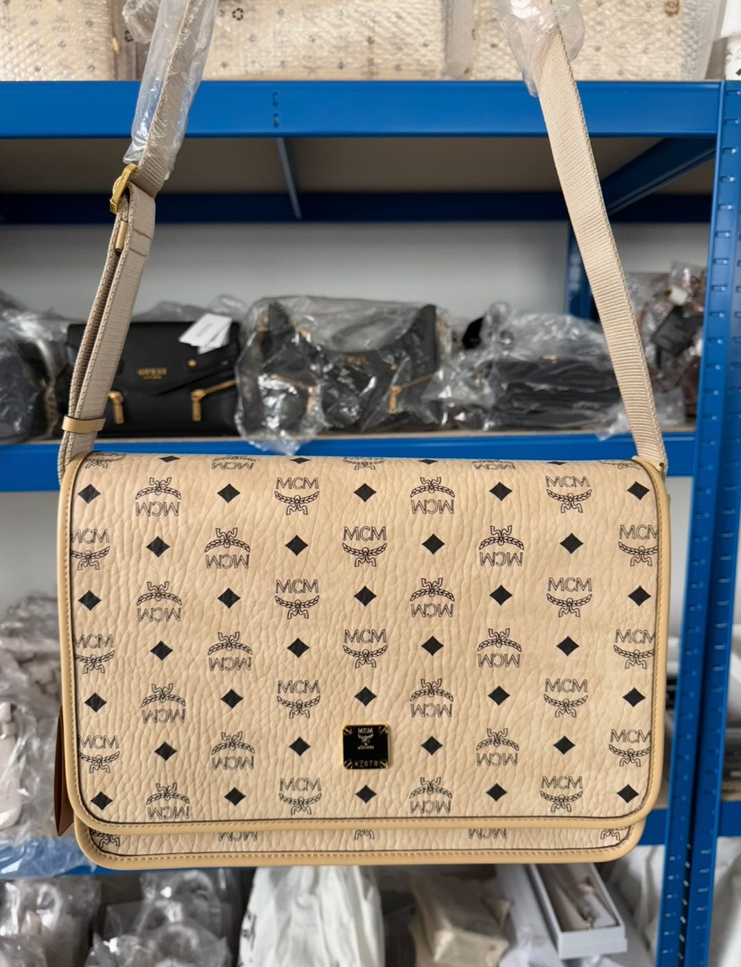 MCM Aktentasche Beige Limited Edition