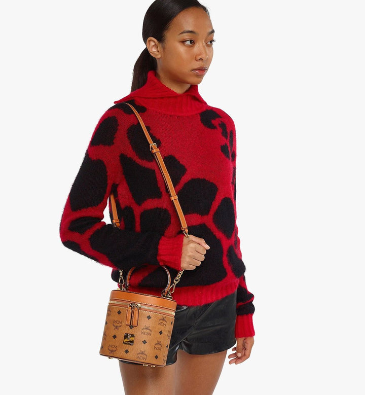 MCM Small Cylinder Crossbody Cognac